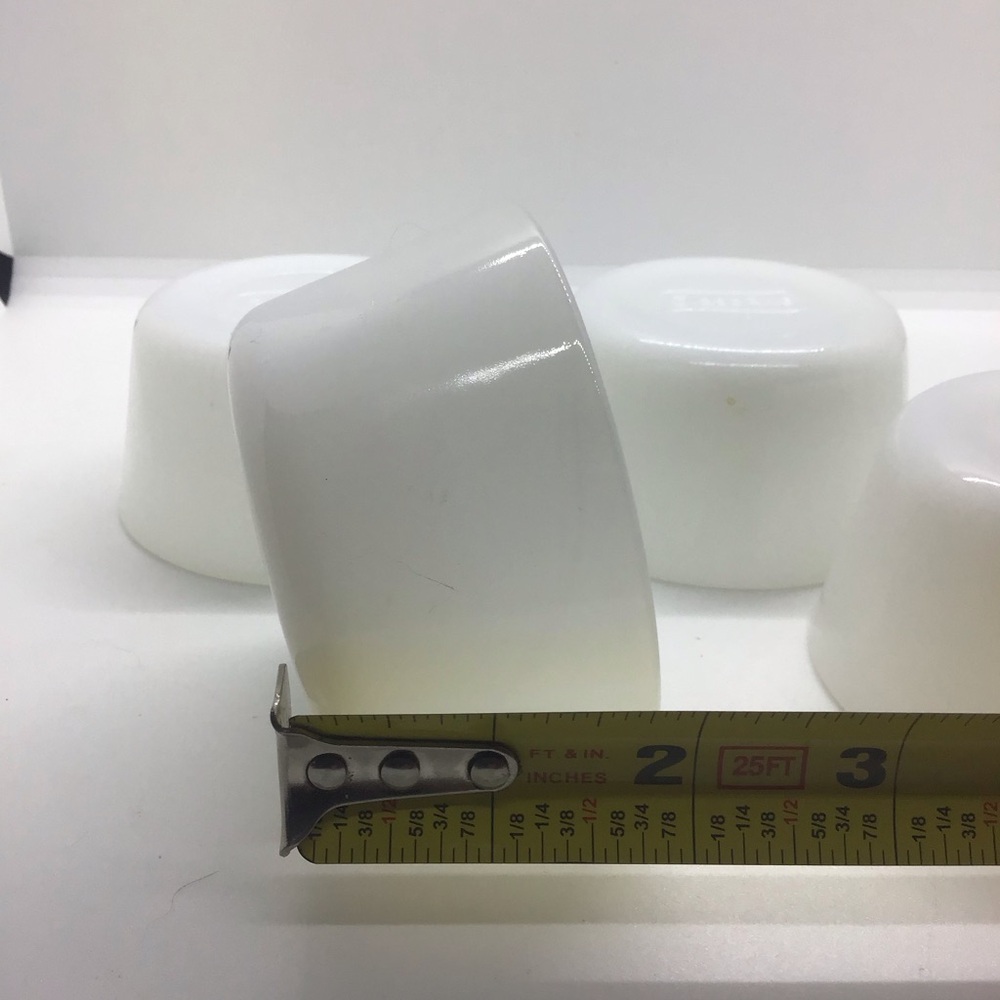 Vintage White Glasbake Milk Glass Custard Cups Ramekins Set of 5 - Picture 4 of 5